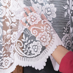 SARA Firanka żakardowa gotowa, szerokość 300 x wysokość 250cm, kolor 001 biały 044330