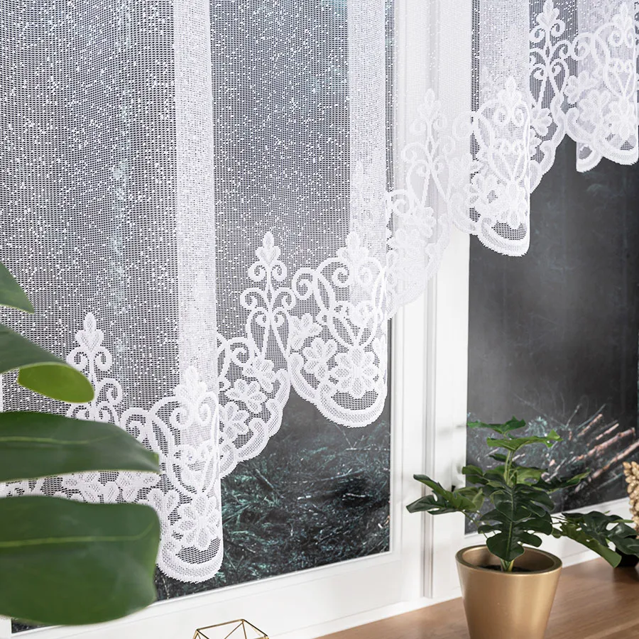 ŻANETA Firanka żakardowa gotowa, szerokość 400 x wysokość 135cm, kolor 001 biały 181043
