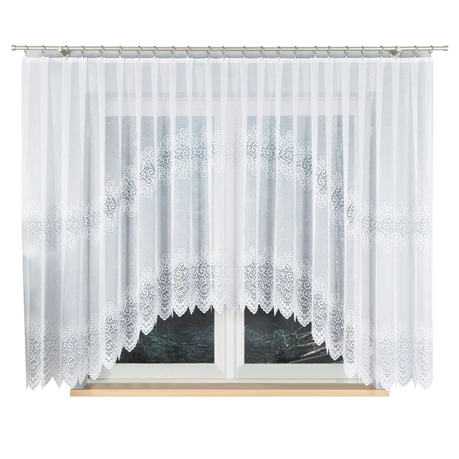 VIOLETTA Firanka żakardowa gotowa, szerokość 400 x wysokość 160cm, kolor 001 biały 001539