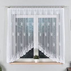 GOSIA Firanka żakardowa gotowa, szerokość 300 x wysokość 160cm, kolor 001 biały 004017