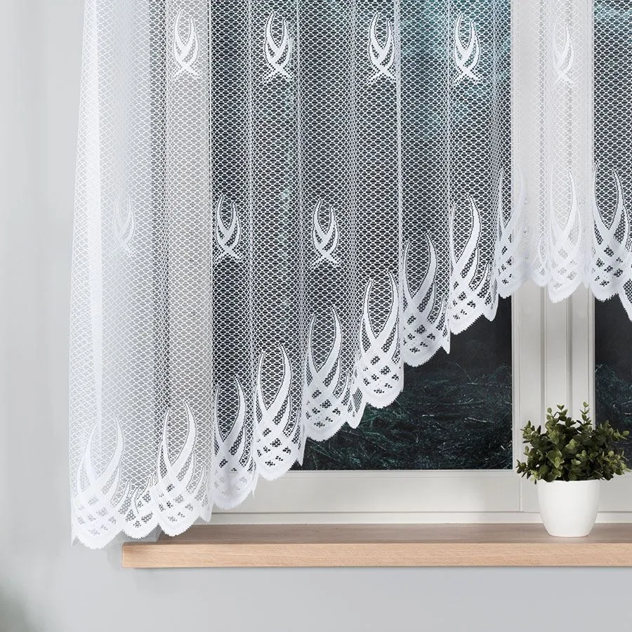 GOSIA Firanka żakardowa gotowa, szerokość 300 x wysokość 160cm, kolor 001 biały 004017
