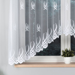 GOSIA Firanka żakardowa gotowa, szerokość 300 x wysokość 160cm, kolor 001 biały 004017