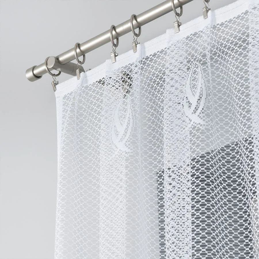 GOSIA Firanka żakardowa gotowa, szerokość 300 x wysokość 160cm, kolor 001 biały 004017