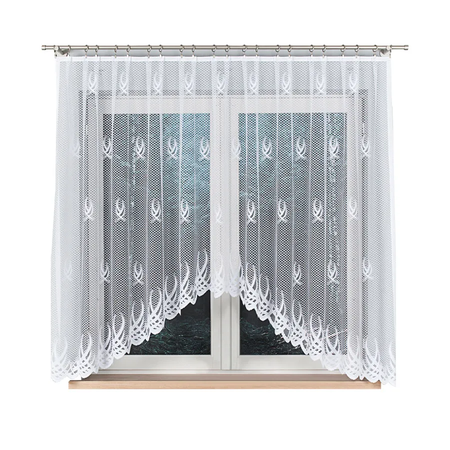 GOSIA Firanka żakardowa gotowa, szerokość 300 x wysokość 160cm, kolor 001 biały 004017