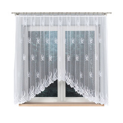GOSIA Firanka żakardowa gotowa, szerokość 300 x wysokość 160cm, kolor 001 biały 004017