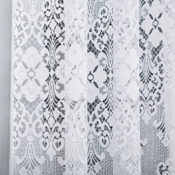 NADIA Firanka żakardowa gotowa, szerokość 400 x wysokość 160cm, kolor 001 biały 017794 NADIA Firanka żakardowa gotowa, szerokość 400 x wysokość 160cm, kolor 001 biały 017794