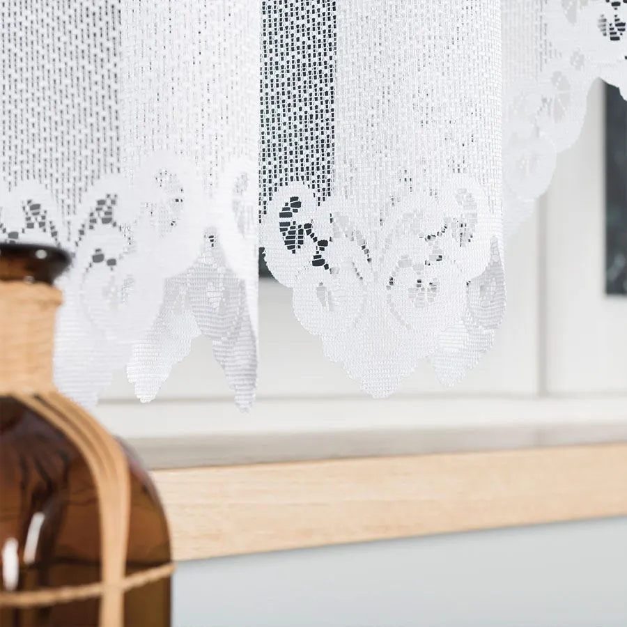 NADIA Firanka żakardowa gotowa, szerokość 400 x wysokość 160cm, kolor 001 biały 017794