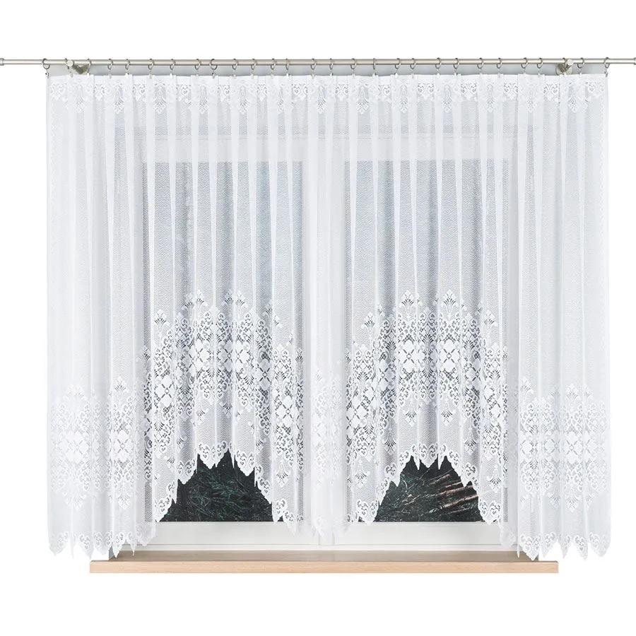 NADIA Firanka żakardowa gotowa, szerokość 400 x wysokość 160cm, kolor 001 biały 017794