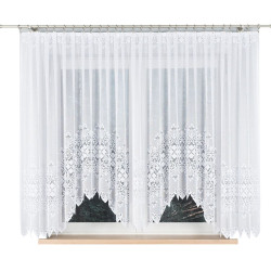 NADIA Firanka żakardowa gotowa, szerokość 400 x wysokość 160cm, kolor 001 biały 017794 NADIA Firanka żakardowa gotowa, szerokość 400 x wysokość 160cm, kolor 001 biały 017794