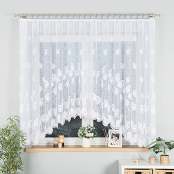 NORA Firanka żakardowa gotowa, szerokość 300 x wysokość 160cm, kolor 001 biały 023097 NORA Firanka żakardowa gotowa, szerokość 300 x wysokość 160cm, kolor 001 biały 023097