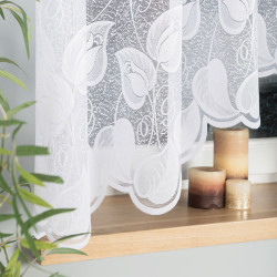 NORA Firanka żakardowa gotowa, szerokość 300 x wysokość 160cm, kolor 001 biały 023097 NORA Firanka żakardowa gotowa, szerokość 300 x wysokość 160cm, kolor 001 biały 023097