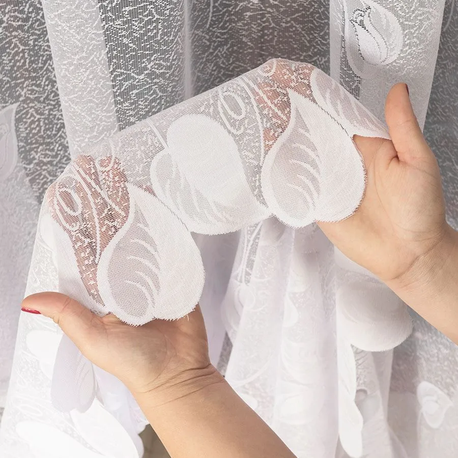 NORA Firanka żakardowa gotowa, szerokość 300 x wysokość 160cm, kolor 001 biały 023097