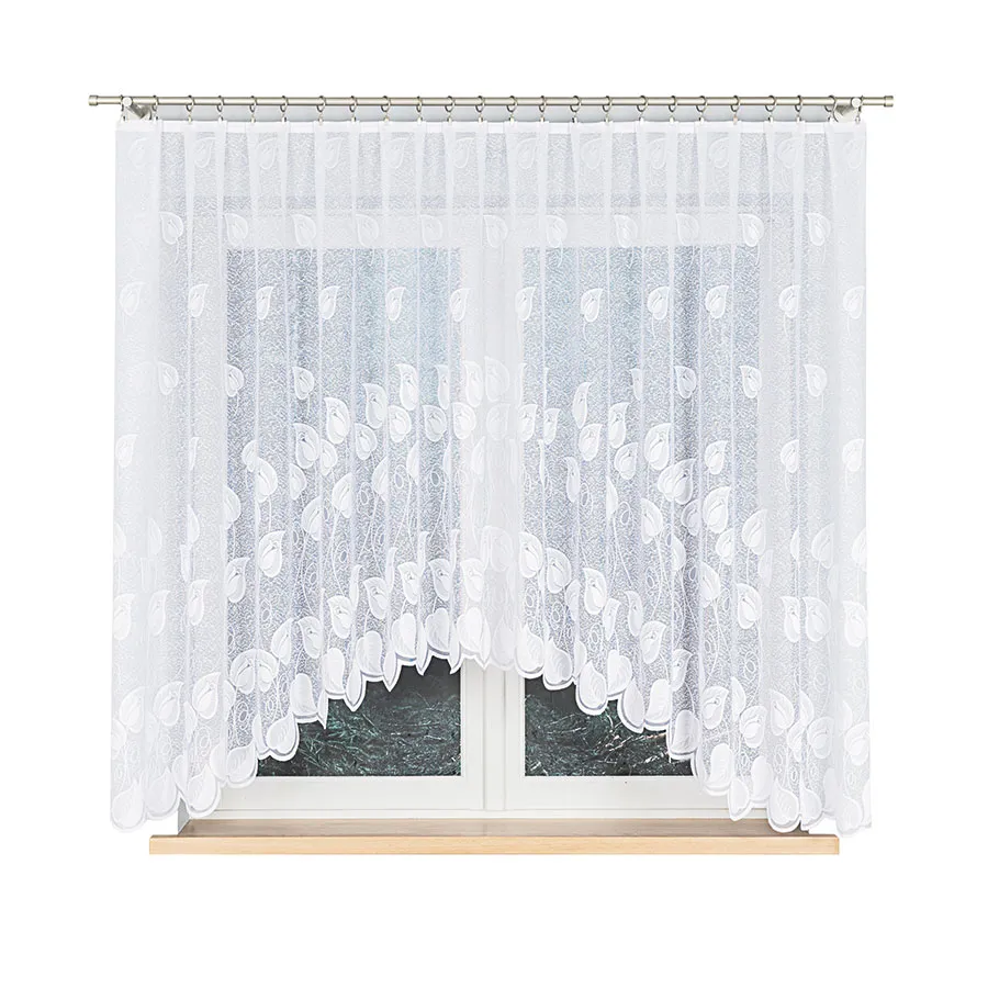 NORA Firanka żakardowa gotowa, szerokość 300 x wysokość 160cm, kolor 001 biały 023097