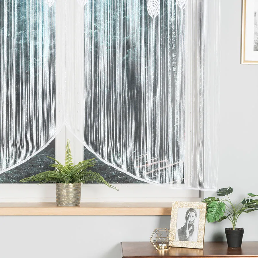 RANI Makrama żakardowa gotowa, szerokość 160 x wysokość 160cm, kolor 001 biały 001474