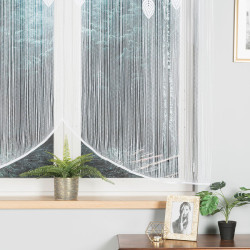 RANI Makrama żakardowa gotowa, szerokość 160 x wysokość 160cm, kolor 001 biały 001474