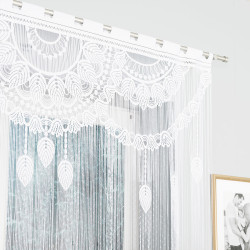 RANI Makrama żakardowa gotowa, szerokość 160 x wysokość 160cm, kolor 001 biały 001474