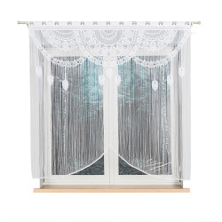 RANI Makrama żakardowa gotowa, szerokość 160 x wysokość 160cm, kolor 001 biały 001474