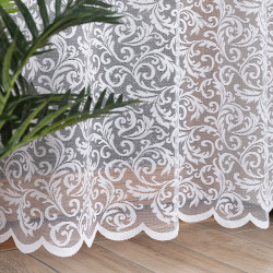 KATARZYNA Firanka żakardowa gotowa, szerokość 140cm wysokość 240cm, kolor 001 biały 022701