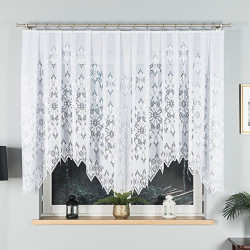 EMILIA Firanka żakardowa gotowa fala, szerokość 340 x wysokość 140cm, kolor 001 biały 181040