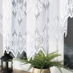 EMILIA Firanka żakardowa gotowa fala, szerokość 340 x wysokość 140cm, kolor 001 biały 181040