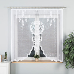 DINA Panel żakardowy gotowy, z motywem łapacza snów, szerokość 160 x wysokość 160, kolor 001 biały 019413