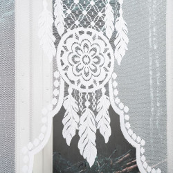 DINA Panel żakardowy gotowy, z motywem łapacza snów, szerokość 160 x wysokość 160, kolor 001 biały 019413