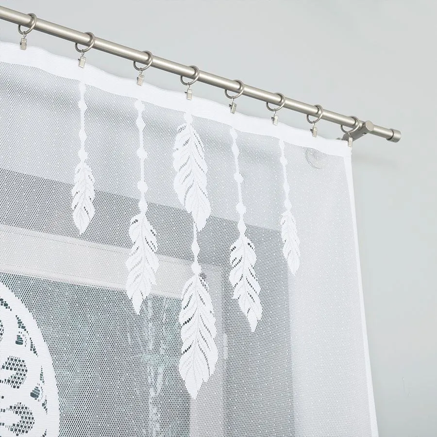 DINA Panel żakardowy gotowy, z motywem łapacza snów, szerokość 160 x wysokość 160, kolor 001 biały 019413