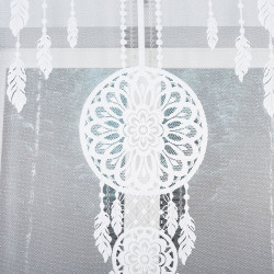 DINA Panel żakardowy gotowy, z motywem łapacza snów, szerokość 160 x wysokość 160, kolor 001 biały 019413