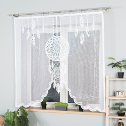 DINA Panel żakardowy gotowy, z motywem łapacza snów, szerokość 160 x wysokość 160, kolor 001 biały 019413