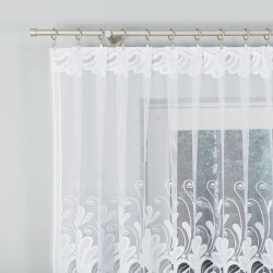 KASJANA Firanka żakardowa gotowa, szerokość 420 x wysokość 160cm, kolor 001 biały 007003 KASJANA Firanka żakardowa gotowa, szerokość 420 x wysokość 160cm, kolor 001 biały 007003