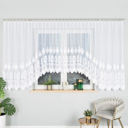 LUDMIŁA Firanka żakardowa gotowa, szerokość 600 x wysokość 160cm, kolor 001 biały 017810 LUDMIŁA Firanka żakardowa gotowa, szerokość 600 x wysokość 160cm, kolor 001 biały 017810