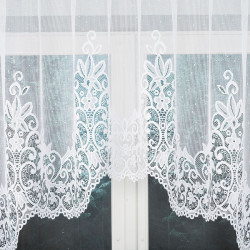 BERENIKA Firanka żakardowa gotowa, szerokość 300 x wysokość 120cm, kolor 001 biały 004304 BERENIKA Firanka żakardowa gotowa, szerokość 300 x wysokość 120cm, kolor 001 biały 004304