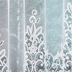 BERENIKA Firanka żakardowa gotowa, szerokość 300 x wysokość 120cm, kolor 001 biały 004304 BERENIKA Firanka żakardowa gotowa, szerokość 300 x wysokość 120cm, kolor 001 biały 004304