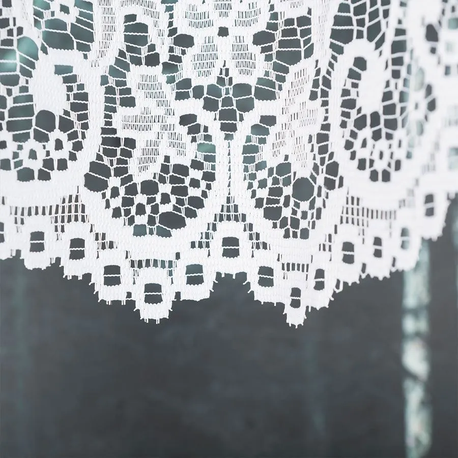 BERENIKA Firanka żakardowa gotowa, szerokość 300 x wysokość 120cm, kolor 001 biały 004304