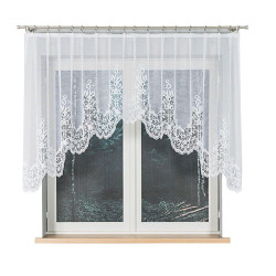 BERENIKA Firanka żakardowa gotowa, szerokość 300 x wysokość 120cm, kolor 001 biały 004304 BERENIKA Firanka żakardowa gotowa, szerokość 300 x wysokość 120cm, kolor 001 biały 004304