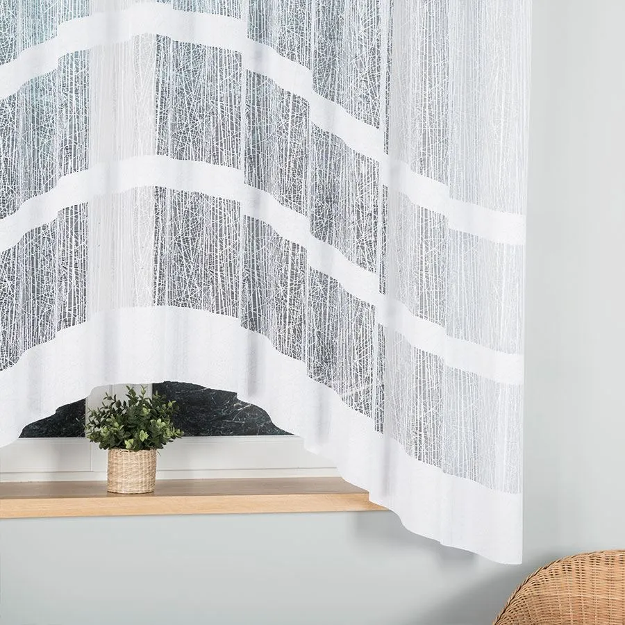 WIKTORIA Firanka żakardowa gotowa, szerokość 300 x wysokość 180cm, kolor 001 biały 018352