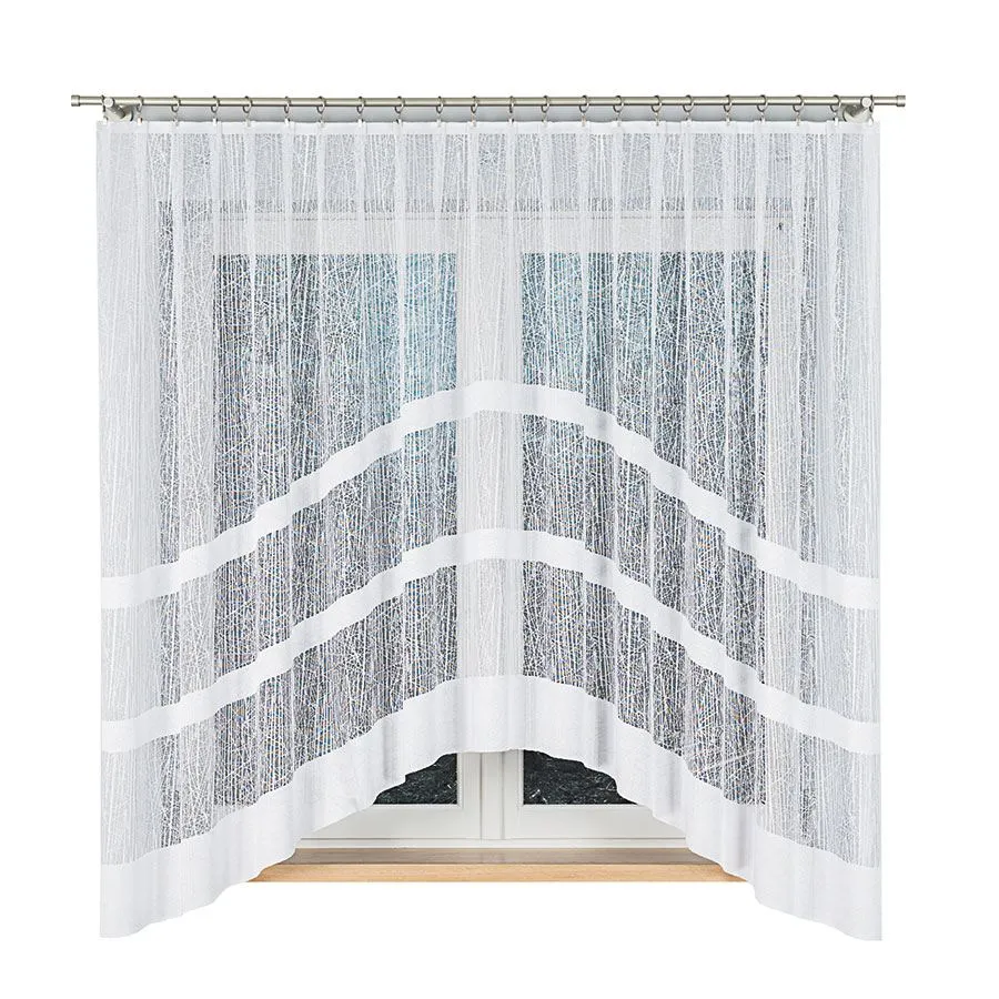 WIKTORIA Firanka żakardowa gotowa, szerokość 300 x wysokość 180cm, kolor 001 biały 018352