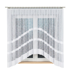 WIKTORIA Firanka żakardowa gotowa, szerokość 300 x wysokość 180cm, kolor 001 biały 018352 WIKTORIA Firanka żakardowa gotowa, szerokość 300 x wysokość 180cm, kolor 001 biały 018352