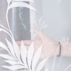 KAJA Firanka żakardowa gotowa, szerokość 250 x wysokość 100cm, kolor 001 biały 018920 KAJA Firanka żakardowa gotowa, szerokość 250 x wysokość 100cm, kolor 001 biały 018920