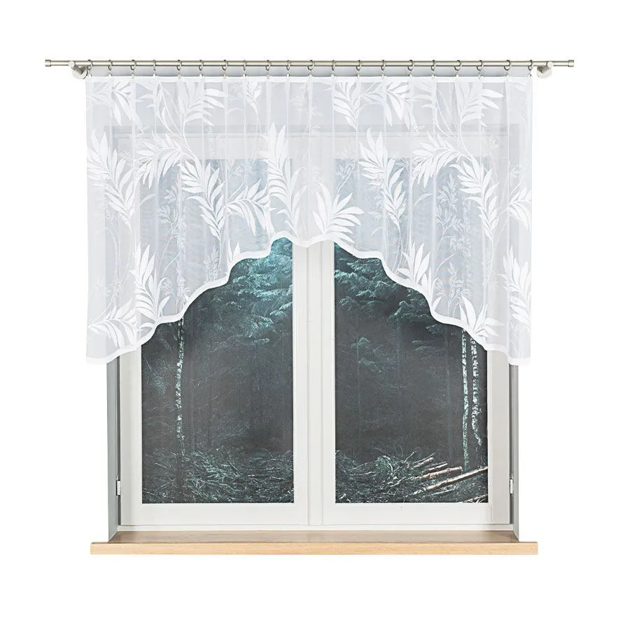 KAJA Firanka żakardowa gotowa, szerokość 250 x wysokość 100cm, kolor 001 biały 018920