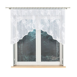 KAJA Firanka żakardowa gotowa, szerokość 250 x wysokość 100cm, kolor 001 biały 018920 KAJA Firanka żakardowa gotowa, szerokość 250 x wysokość 100cm, kolor 001 biały 018920