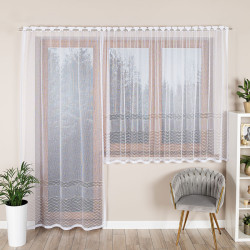 MARTA Firanka żakardowa gotowa, szerokość 140 x wysokość 240cm, kolor 001 biały 044165