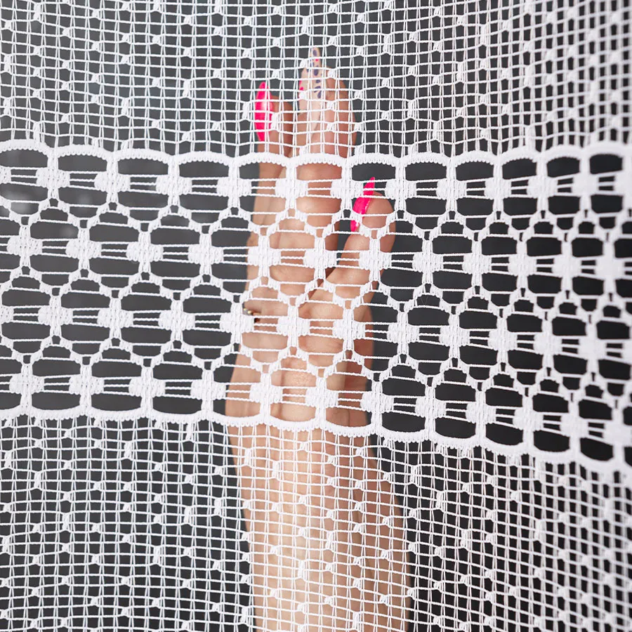 MARTA Firanka żakardowa gotowa, szerokość 140 x wysokość 240cm, kolor 001 biały 044165