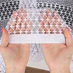 MARTA Firanka żakardowa gotowa, szerokość 140 x wysokość 240cm, kolor 001 biały 044165