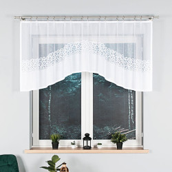 DANIELA Firanka żakardowa gotowa, szerokość 250 x wysokość 90cm, kolor 001 biały 017788