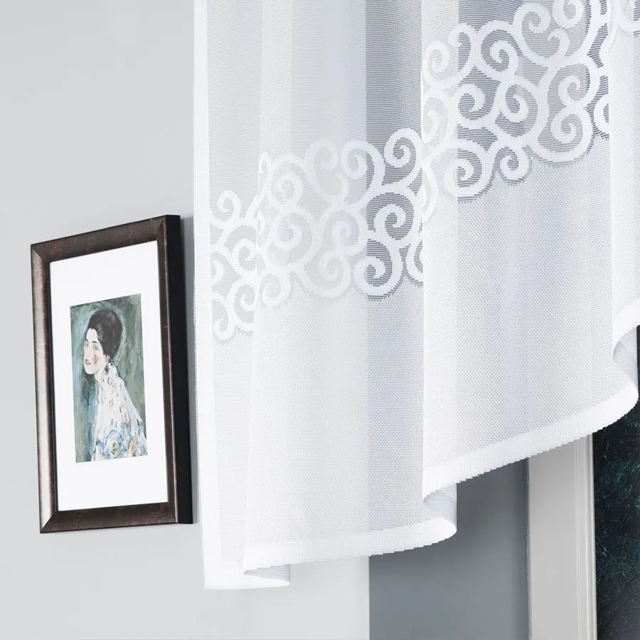 DANIELA Firanka żakardowa gotowa, szerokość 250 x wysokość 90cm, kolor 001 biały 017788