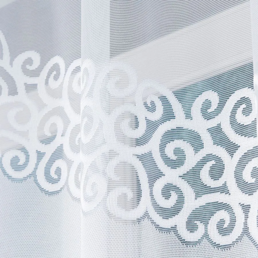 DANIELA Firanka żakardowa gotowa, szerokość 250 x wysokość 90cm, kolor 001 biały 017788