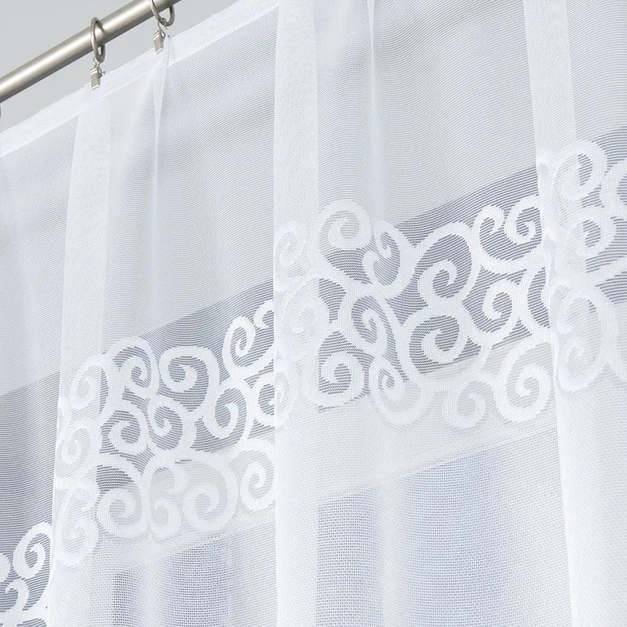 DANIELA Firanka żakardowa gotowa, szerokość 250 x wysokość 90cm, kolor 001 biały 017788