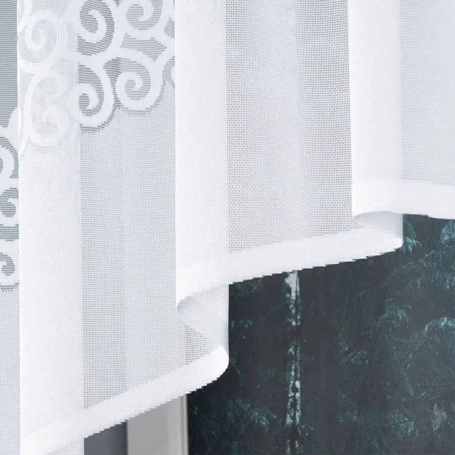 DANIELA Firanka żakardowa gotowa, szerokość 250 x wysokość 90cm, kolor 001 biały 017788