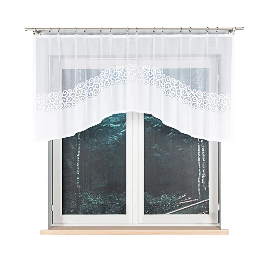 DANIELA Firanka żakardowa gotowa, szerokość 250 x wysokość 90cm, kolor 001 biały 017788